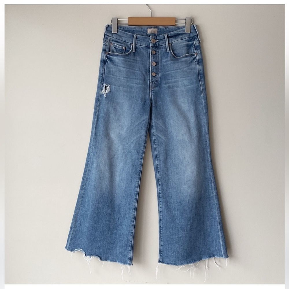 Mother The Pixie Roller Ankle Fray Jeans in Let’s Kick It Wash Size 26